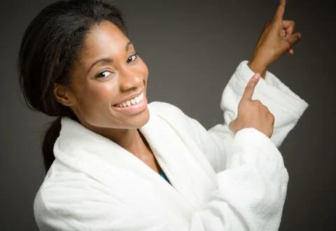 Model isolated pointing Stock Photos