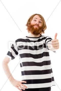 Model isolated positive attitude thumbs up Stock-Fotos