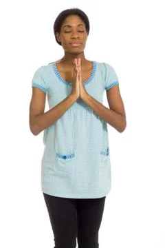 Model isolated praying Stock Photos