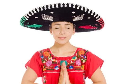 Model isolated praying Stock Photos