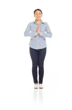 Model isolated praying Stock Photos