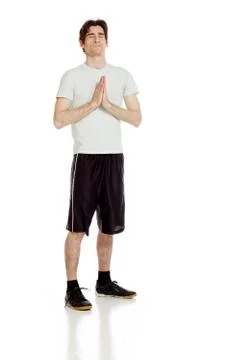 Model isolated praying Stock Photos