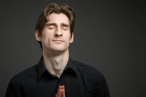 Model isolated praying Stock Photos