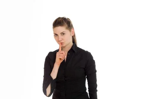 Model isolated with a secret Stock Photos