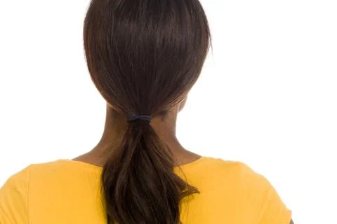 Model isolated showing her back Stock Photos