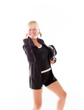 Model isolated on white Stock Photos