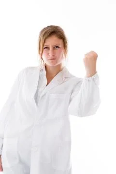 Model isolated on white Stock Photos