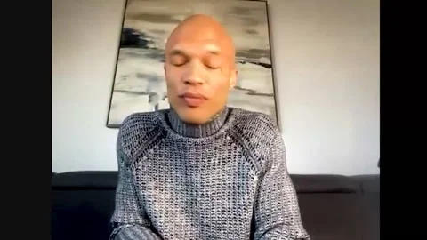 Model Jeremy Meeks is interviewed for his role in new film 'Dutch' - 2021 Stock Footage 154383079