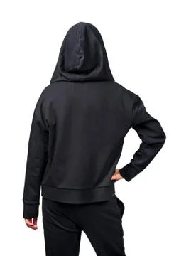 Model in jumpsuit back Stock Photos