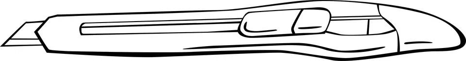 Model knife for cutting paper Stock Illustration