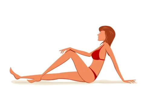 Model lady Stock Illustration