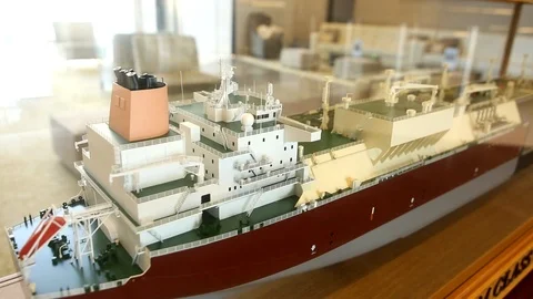 Model Of A Large Ship In The Museum Slide Right 스톡 동영상 95959570
