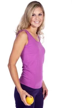 Model with lemon Stock Photos