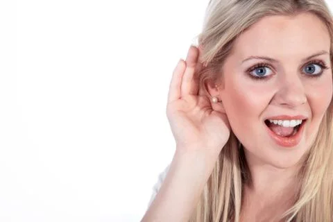 Model listening to Stock Photos