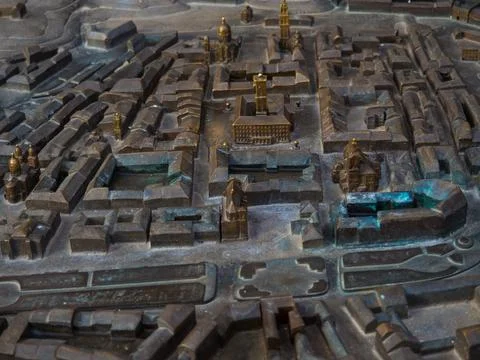 Model of Lviv city Stock Photos