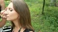 Model make-up in park , the summer, day HD Footage