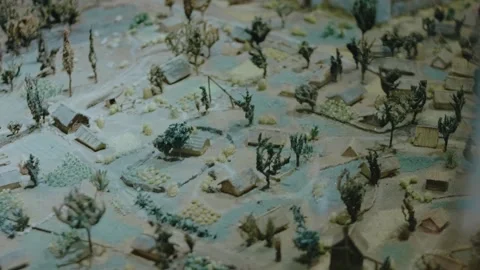 A model of a medieval town of Old Orhei,... | Stock Video | Pond5