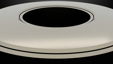 Model of metal wheels in space, 3d render background, computer generating Stock Footage 90232384