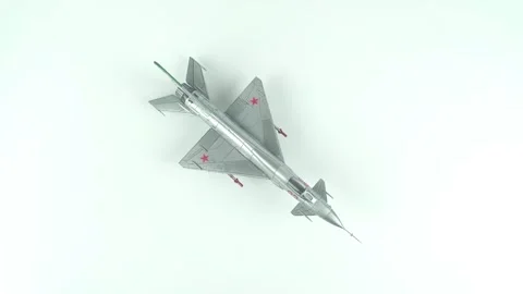 Model Of The MiG-21 Fighter Legacy Of Soviet Aviation Power. Video stock 314597673