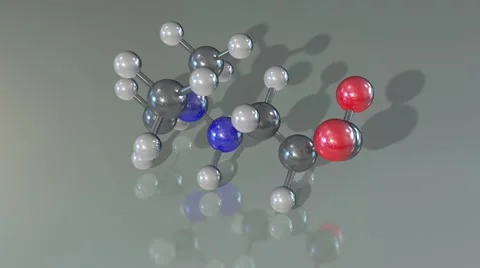 The Model of the Mildronate Molecule on Gray Background Video stock 61185293