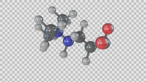 The Model of the Mildronate Molecule on a Transparent Background Video stock 61186832