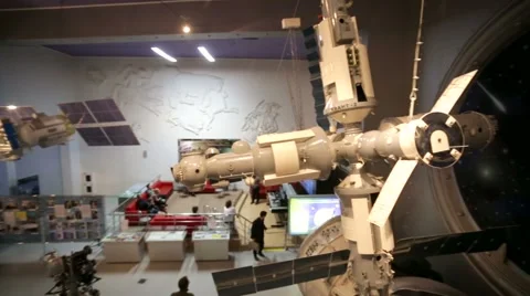 Model of "Mir" space station base unit Видео 60628000