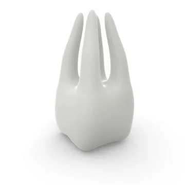 Model of a molar tooth on a white isolated background Stock Illustration