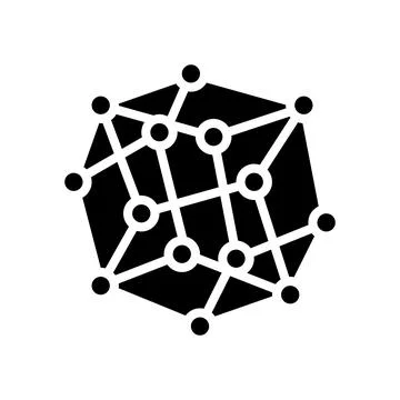 Model molecular structure glyph icon vector illustration Stock Illustration