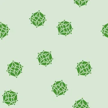 Model molecular structure glyph seamless pattern Stock Illustration