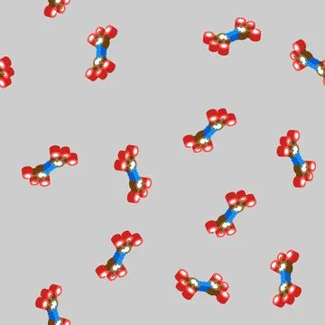 Model molecular structure isometric icon seamless pattern Illustrazione stock