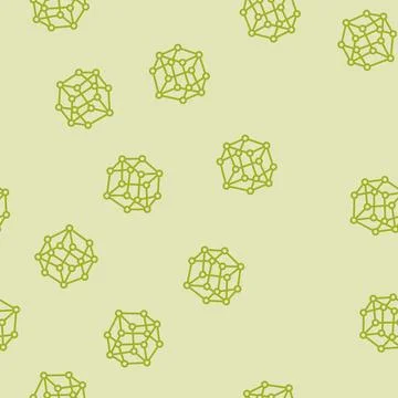 Model molecular structure line seamless pattern Stock Illustration