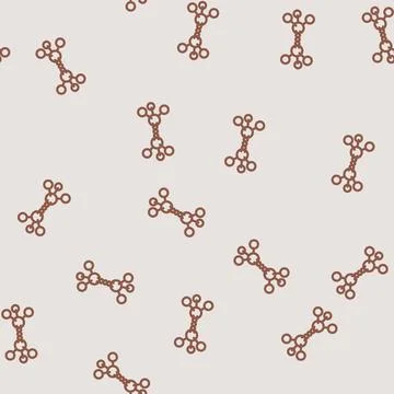 Model molecular structure line vector seamless pattern Stock Illustration