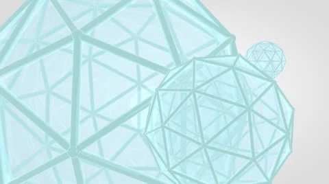 Model of molecule rotates and moves in space Stock Footage 8975275