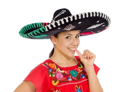 Model nervous biting nails Stock Photos