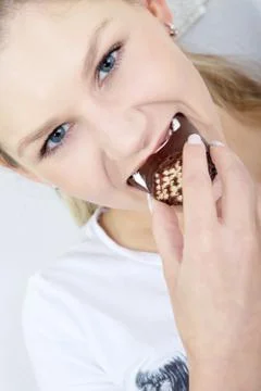 Model with nice teeth Stock Photos