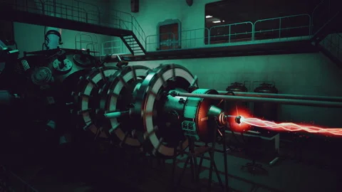 Model of a nuclear power station 库存影片 244782583