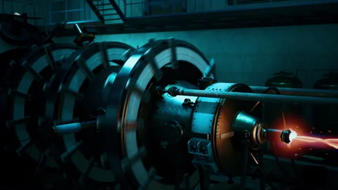 Model of a nuclear power station 库存影片 254130312