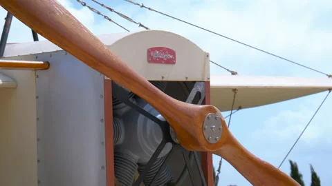 Model of an old aircraft. Stock Footage 232959274