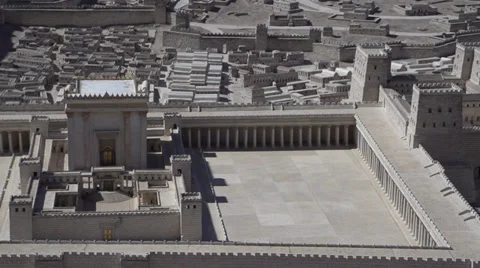 Model of Old Jerusalem Stock Footage 37847339