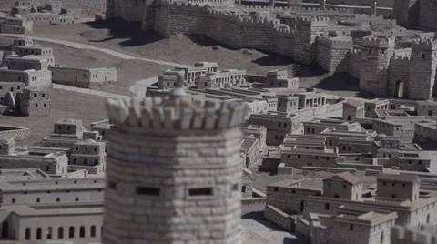 Model of Old Jerusalem Stock Footage 37847427