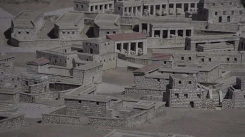 Model of Old Jerusalem Stock Footage 37847755