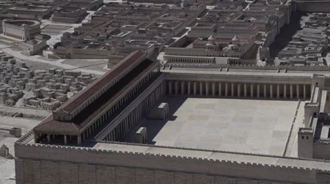 Model of Old Jerusalem Stock Footage 37847902