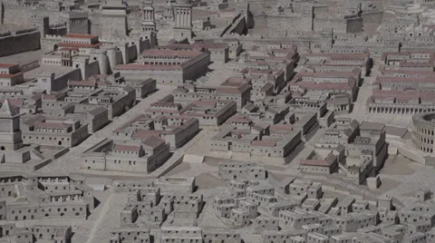 Model of Old Jerusalem Stock Footage 37848178
