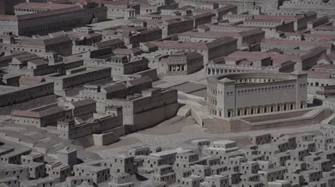 Model of Old Jerusalem Stock Footage 37848782