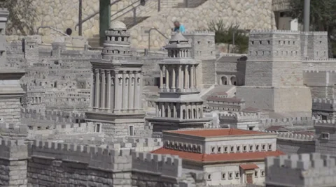 Model of Old Jerusalem Stock Footage 37849271