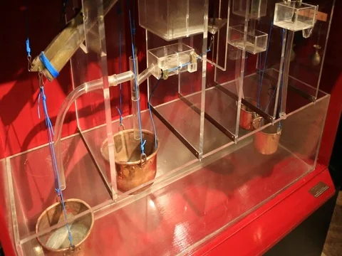 Model of an old mechanical device Stock Footage 83713181