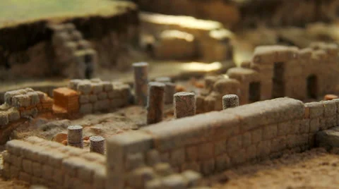 Model of a old romanic city. Stock Footage 63225291
