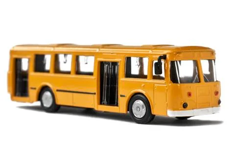 Model of old soviet bus isolated on white Stock Photos