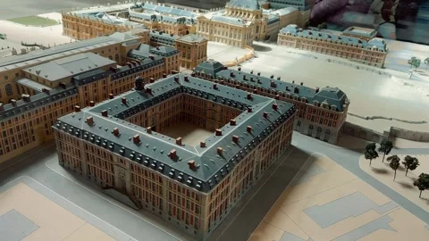 Model of the Palace of Versailles Stock Footage 346556689