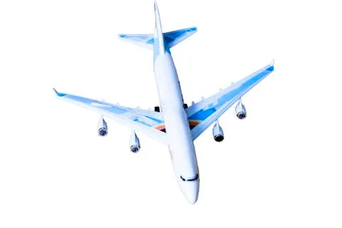 Model of passenger plane on white background Stock Photos